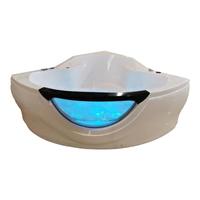 Baignoire de massage à remous moderne en acrylique blanc avec éclairage LED, installation à encoche, portable, pour hôtel, fournisseur Foshan
