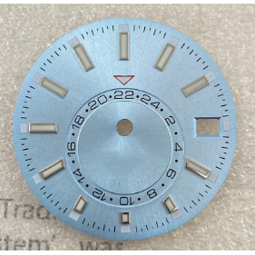 Esfera de reloj luminosa verde de 28.5mm con diseño de rayas solares, nuevos accesorios compatibles con el movimiento NH35 - Product Image 3