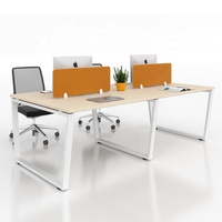 Cadre de table de bureau en métal moderne Face-of-face 4 sièges