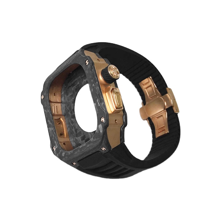 Модный дизайн, черный корпус из углеродного волокна для наручных часов Iwatch, аксессуары для мужских наручных часов
