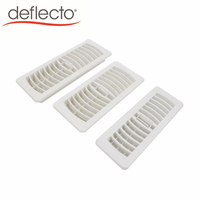 Grille de sol 4x10 PP, grille d'aération décorative, grille d'aération de sol blanche avec flux d'air réglable