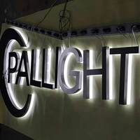 Lettres en relief 3D personnalisées avec rétroéclairage LED, effet halo lumineux, enseigne de logo, enseigne publicitaire intérieure et extérieure pour entreprises