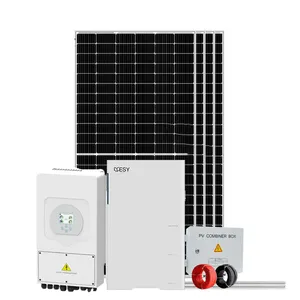 Sistem penyimpanan tenaga surya, Inverter fase hibrida Off Grid pabrik penjualan langsung energi rumah 10kW 20kW 30kW 230vac 380vac 3