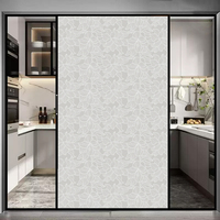 RNPT Elegante Lilien-Umriss Sichtschutz-Fensterfolie Statisch Haftende Mattierte Dekorative Glasfolie Abnehmbar für Wohnzimmer und Türen