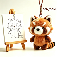 Porte-clés en peluche Panda Kawaii en gros, breloques de sac en peluche de styles variés, logo personnalisé pour cadeau de machine à griffes
