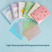 Feuilles absorbantes pour le visage en lin, film bleu, papier absorbant l'excès de sébum pour peaux grasses, outil de beauté portable pour hommes et femmes