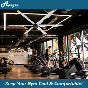 Ventilador de Techo Comercial Apogee con Logotipo OEM IP65 para Gimnasio con Motor de Ventilador HVLS - Product Image 4