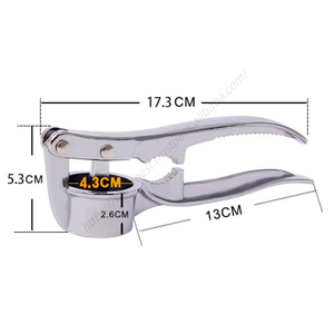Presse-ail en acier inoxydable E021, décortiqueur de noix, ustensile de cuisine multifonctionnel facile à nettoyer, vente en gros - Product Image 6