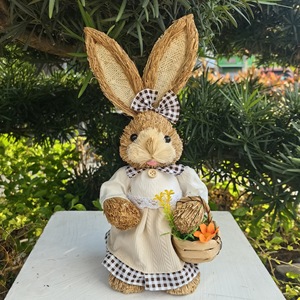 Coniglio di Pasqua in Paglia da 14 Pollici, Vari Stili, Direttamente dalla Fabbrica, Decorazione per Casa e Giardino, Forniture per le Festività Pasquali - Product Image 6