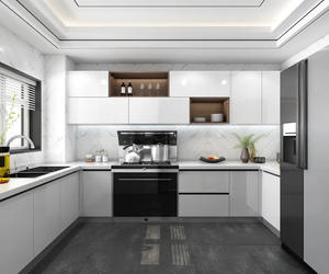 Juego completo de gabinetes de cocina MEGA Factory <span class=keywords><strong>Custom</strong></span>, juego moderno de gabinetes de cocina de MDF, armario de cocina, armario de cozinha - Product Image 3