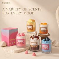 Velas Aromáticas Personalizadas en Forma de Taza de Postre con Coberturas de Galletas de Frutas, Aromas y Estilos Variados, Vela de Regalo de Marca Privada para Venta al por Mayor