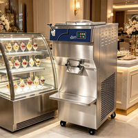 Machine à glace verticale commerciale Dezoton 30L en acier inoxydable, certifiée Energy Star, pour crème glacée dure et lait aux fruits