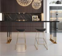 Ensemble table haute et chaises modernes et simples pour la maison – Combinaison bar étroit et long