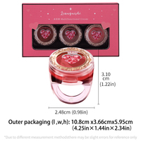 Set Rias Wajah Krim Eyeshadow Contour Blush 3 in 1 Tahan Lama Lucu untuk Wanita dan Gadis, Model Terbaru