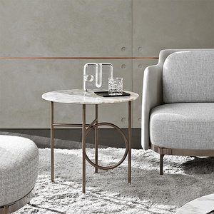 Mesa de <span class=keywords><strong>centro</strong></span> de mármol, estilo nórdico, muebles para el hogar de Metal, pequeño Stock de hierro forjado mesa de café moderno - Product Image 6