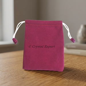 Maroon Velvet Drawstring Recyclable <b>Gift</b> <b>Bag</b> for Jewelry Packaging with Intaglio Printed Embossed Surface | Low Price - Product Image 4