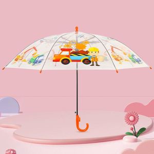 Paraguas Transparente con Estructura de Fibra de Vidrio Resistente al Viento, Paraguas para Niños de Jardín de Infancia - Product Image 3