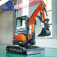 Mini-excavatrice de 2,5 tonnes, hydraulique, diesel, micro-pelleuse, chenille agricole, à queue courte, petite pelleuse, livraison gratuite, CE EPA