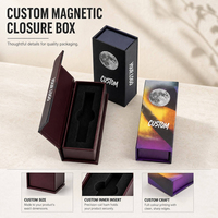 Emballage de boîte magnétique rigide personnalisé, laminage brillant, gaufrage, emballage de cartouche pliable, boîte cadeau avec mousse