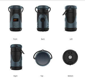 Radio d'urgence domestique DF583, radio météo NOAA WB AM FM, radio solaire à manivelle, haut-parleur Bluetooth 5.2, lanterne de camping - Product Image 6