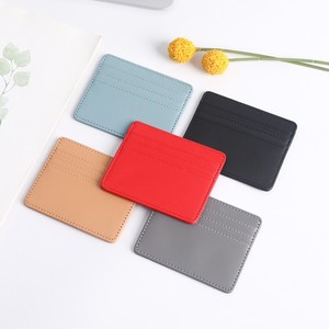 Personalized Embossed Logo Multicolor Pu Leather Credit Name Card <b>Holder</b> <b>Id</b> Business Bus Card <b>Holder</b> - Product Image 1