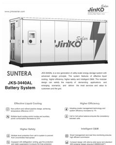 Station d'énergie solaire JINKO 3,44 MWh 1228V, système de stockage d'énergie à refroidissement liquide, système de stockage solaire 1000V, système de stockage d'énergie (ESS), <span class=keywords><strong>batterie</strong></span> au lithium - Product Image 6
