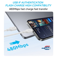 Chargeur de téléphone portable pour câble USB-C vers USB-C Anker 240W, câble de données tressé en nylon bio, respectueux de l'environnement