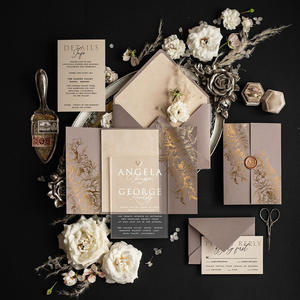 Scatola di invito matrimonio di lusso regalo coperchio e base di carta pieghevole matrimonio invito a Hochzeitseinladung <span class=keywords><strong>Box</strong></span> Emballage Pour Crmonie - Product Image 6