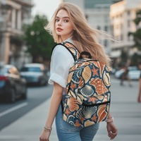 Sac à dos décontracté personnalisé avec imprimé coquillage, étoile de mer et animaux marins pour l'école et les voyages
