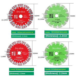 Hoja de <span class=keywords><strong>sierra</strong></span> de diamante seco soldada con láser para corte de hormigón de piedra, ranura de pared, ranurado de hormigón para pared de tamaño King - Product Image 3