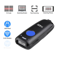 Escáner de Código de Barras Portátil Mini YHDAA, Inalámbrico BT, Lector de Códigos de Barras 1D CCD, Compatible con Teléfonos Inteligentes, Tabletas, Computadoras Portátiles, PC