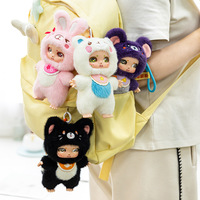 Porte-clés en peluche personnalisés OEM – Animaux en peluche (chat, lapin, souris, ours) – Cadeau d'anniversaire anti-stress 100 % polyester