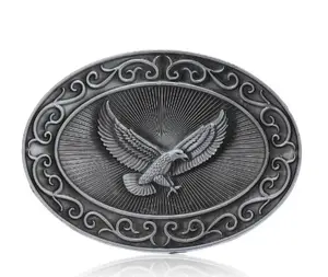 Horse Head Western Cowboy Belt Buckle Retro Casual Custom Brand Engraved Plate Belt Buckle For Men