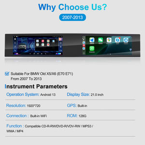 Autoradio multimédia Navihua nouvelle conception pour lecteur DVD Android double écran Carplay <span class=keywords><strong>GPS</strong></span> pour BMW X5 E70 X6 E71 CCC CIC 2007-2013 - Product Image 6
