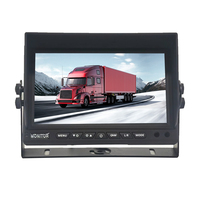 Moniteur de recul AHD TFT 1080p de 7 pouces pour camions lourds et chariots élévateurs, écran LCD numérique 4 voies de 9 pouces, signal divisé 12V 24V