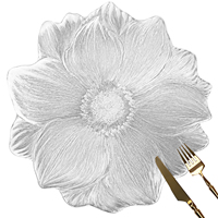 Set de table texturé en forme de fleur, motif tournesol, accessoires créatifs pour la maison, set de table en PVC résistant à la chaleur, réutilisable, en plastique