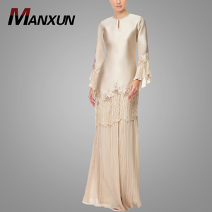 chinese dress ladies Muslim Malaysia Indonesia Hollow Lace Dress – Abuadnan Online Store main image 0
