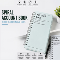 Carnet de comptes en spirale, suivi des revenus et des dépenses, registre de comptabilité, planificateur de budget pour particuliers et petites entreprises
