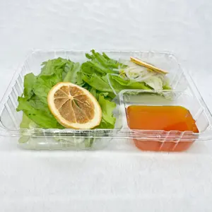 Di Plastica usa e getta nero trasparente a base di carne/ala di pollo/frutta/congelati vassoio vassoio del pranzo di plastica che serve vassoio Z2