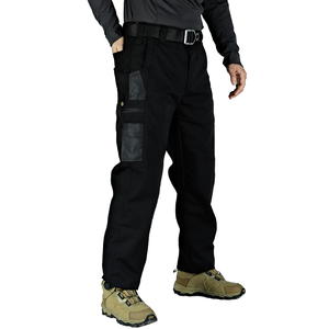 Pantalones de senderismo tácticos XL para todo tipo de clima para hombre, decoraciones con cremallera de cintura alta, antiarrugas, antiarañazos, bordados, informales, 100% - Product Image 4