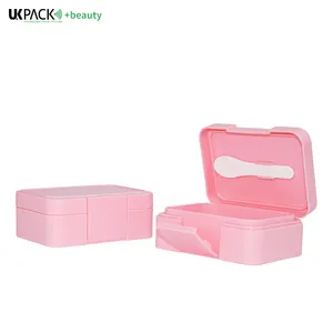 नए आगमन के साथ 12 गुलाबी pccr डिओडोरेंट कंटेनर 100 ग्राम प्लास्टिक बाम के बॉक्स वर्ग क्रीम जार