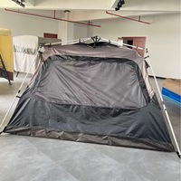 Carpa Ultraligera Plegable para 4 Personas, Carpa Impermeable para Acampar al Aire Libre en Familia, Equipo de Campamento Resistente al Viento con Ventanas de Malla