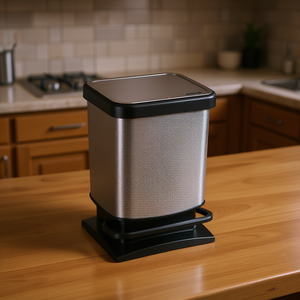 Rotho Paso <b>Step</b> Trash Can 10L Stainless Steel <b>Kitchen</b> Waste Bin - Product Image 3