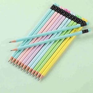 Cadeaux promotionnels pour entreprise, crayons verts avec gomme, logo imprimé, crayons roses personnalisés, cadeaux promotionnels - Product Image 4