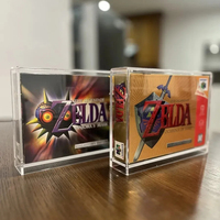 Protecteur de jeu vidéo Super Nintendo Boîte d'affichage en acrylique transparent sans poussière UV SNES N64