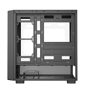Nuevo estilo Panel lateral de vidrio templado Ventana Escritorio Torre media ATX Gaming Computer <span class=keywords><strong>PC</strong></span> Case <span class=keywords><strong>con</strong></span> base de madera - Product Image 6