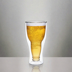 Gobelet à bière créatif en verre borosilicate double paroi de 250 ml, 350 ml, 450 ml, en forme de tasse, pour bar, restaurant, fête - Product Image 3