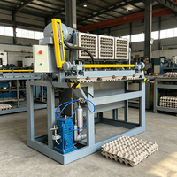 Machine d'emballage semi-automatique économique pour barquettes à œufs, avec compresseur pneumatique pour barquettes en carton, idéale pour les petites fermes avicoles (type portique)