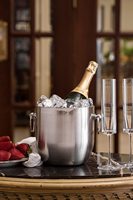 Garde la glace congelée plus longtemps Seau à glace 3 L Seau à vin Seau à glace à champagne en acier inoxydable à double paroi isolé avec couvercle
