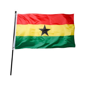 <span class=keywords><strong>Drapeau</strong></span> du Ghana 3x5 pieds <span class=keywords><strong>avec</strong></span> étoile brillante, impression par sublimation, <span class=keywords><strong>rouge</strong></span>, jaune, vert - Product Image 6